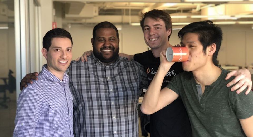 Four members of the Screencastify team pictured together